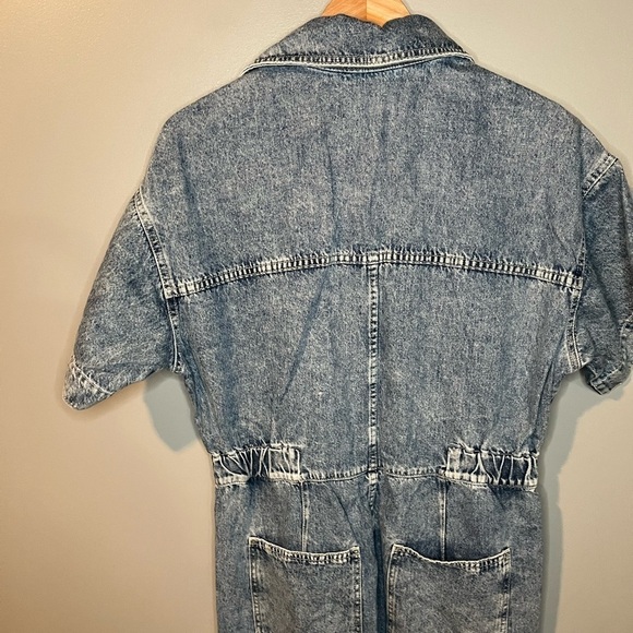 NWT Free People Marci Coverall Denim Jumpsuit Powder Blue - Picture 11 of 16